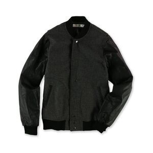 Shades of Grey Mens Heritage Baseball Varsity Jacket, Grey, S, DM